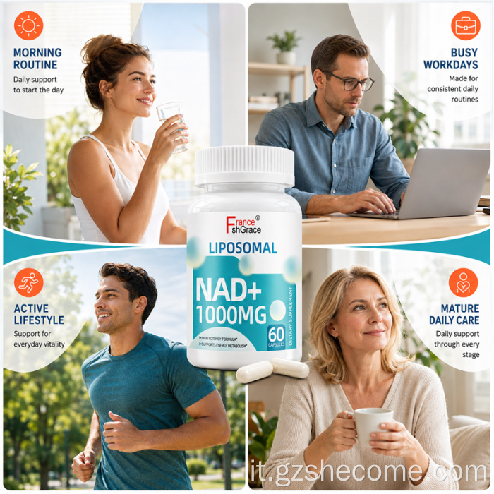 Estratti vegetali Shecome NAD+ Integratore di supporto energetico immunitario